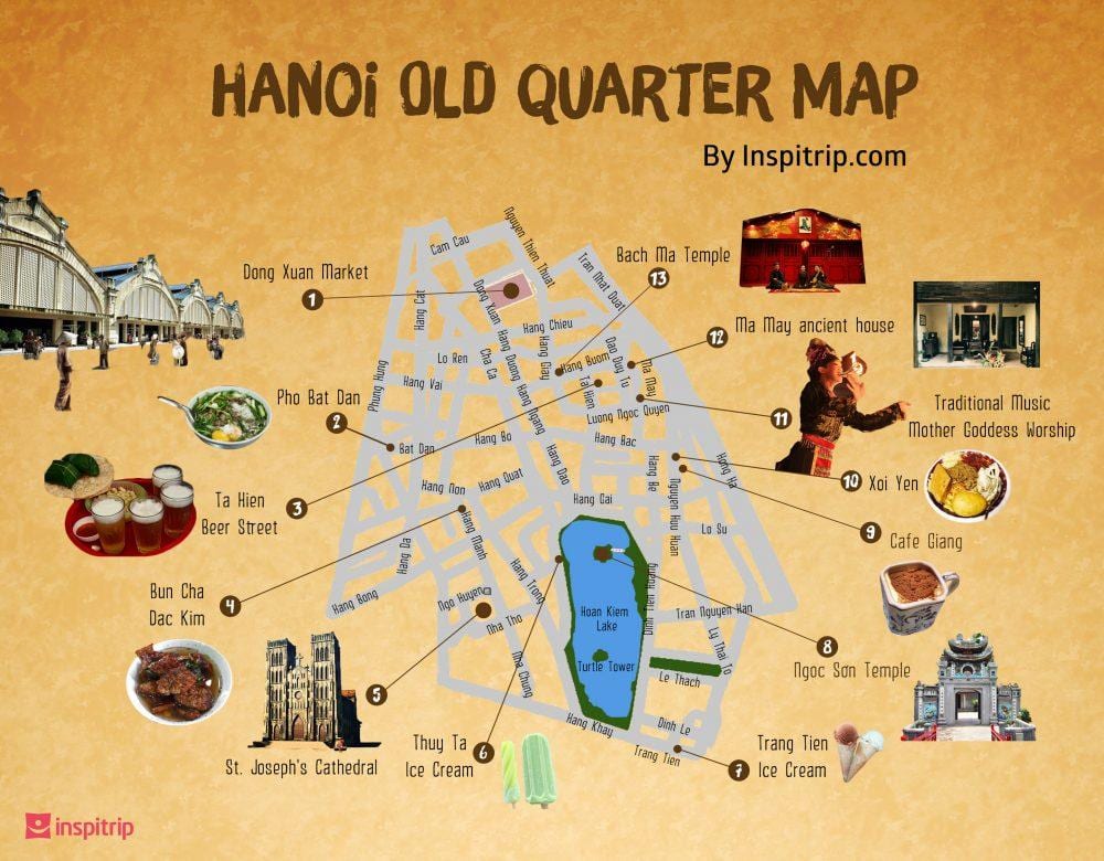 hanoi sokak haritası, eski Mahallesi