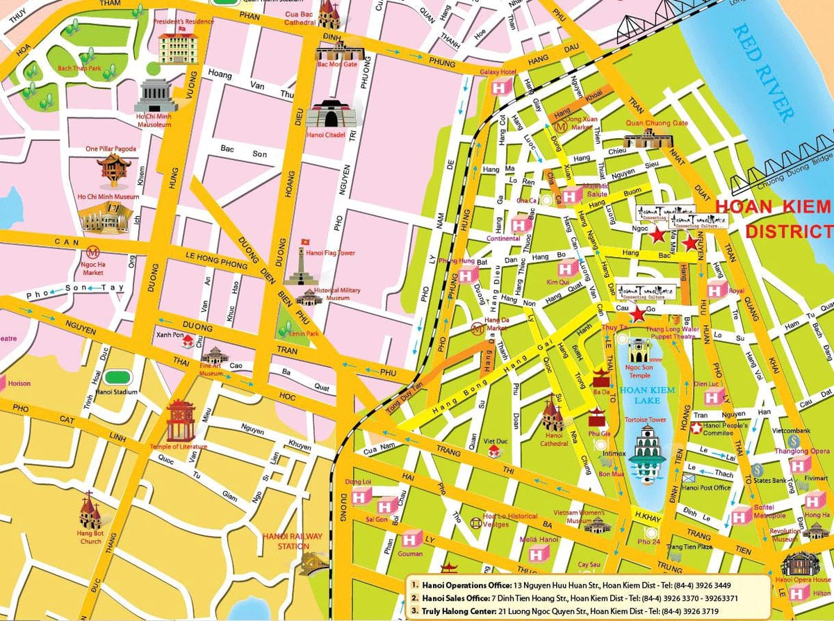 hanoi turistik haritası