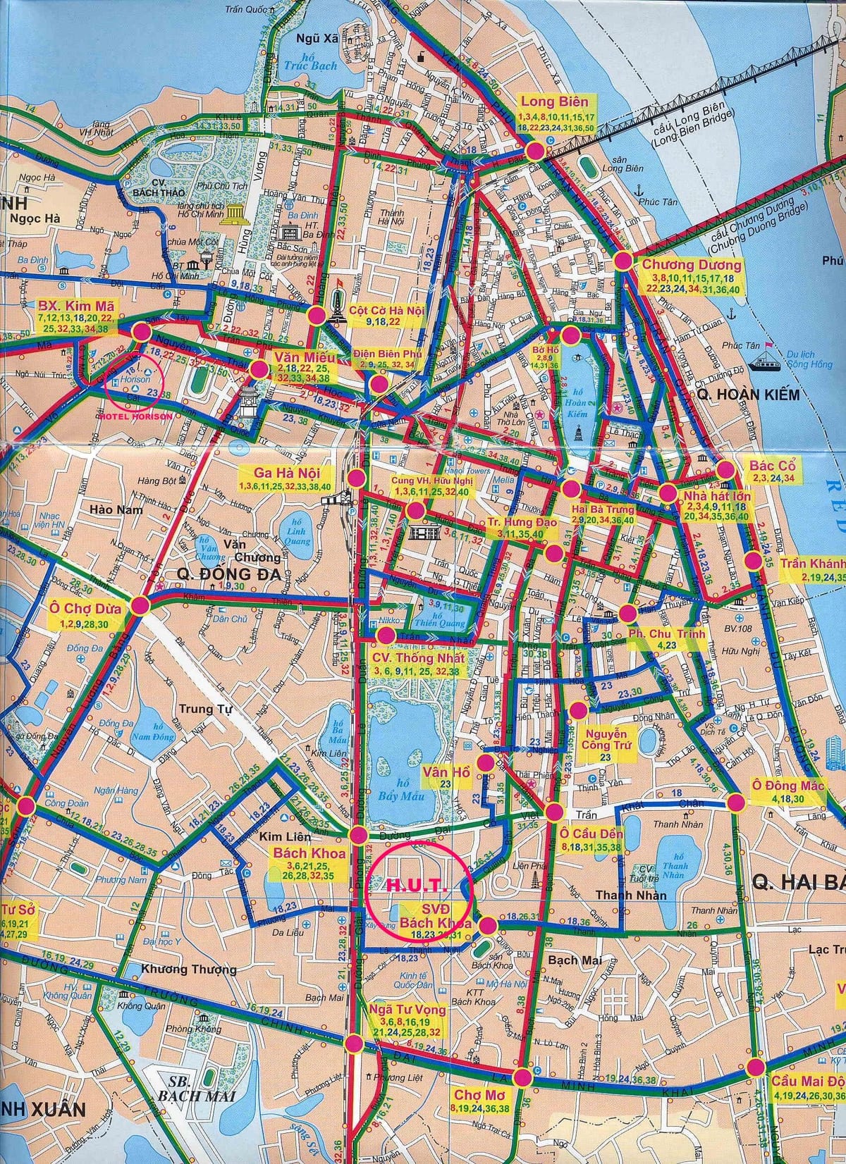 Hanoi şehir otobüs haritası