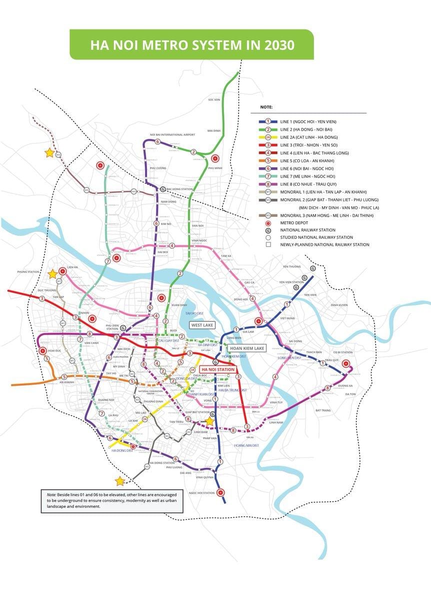 Hanoi haritası metro