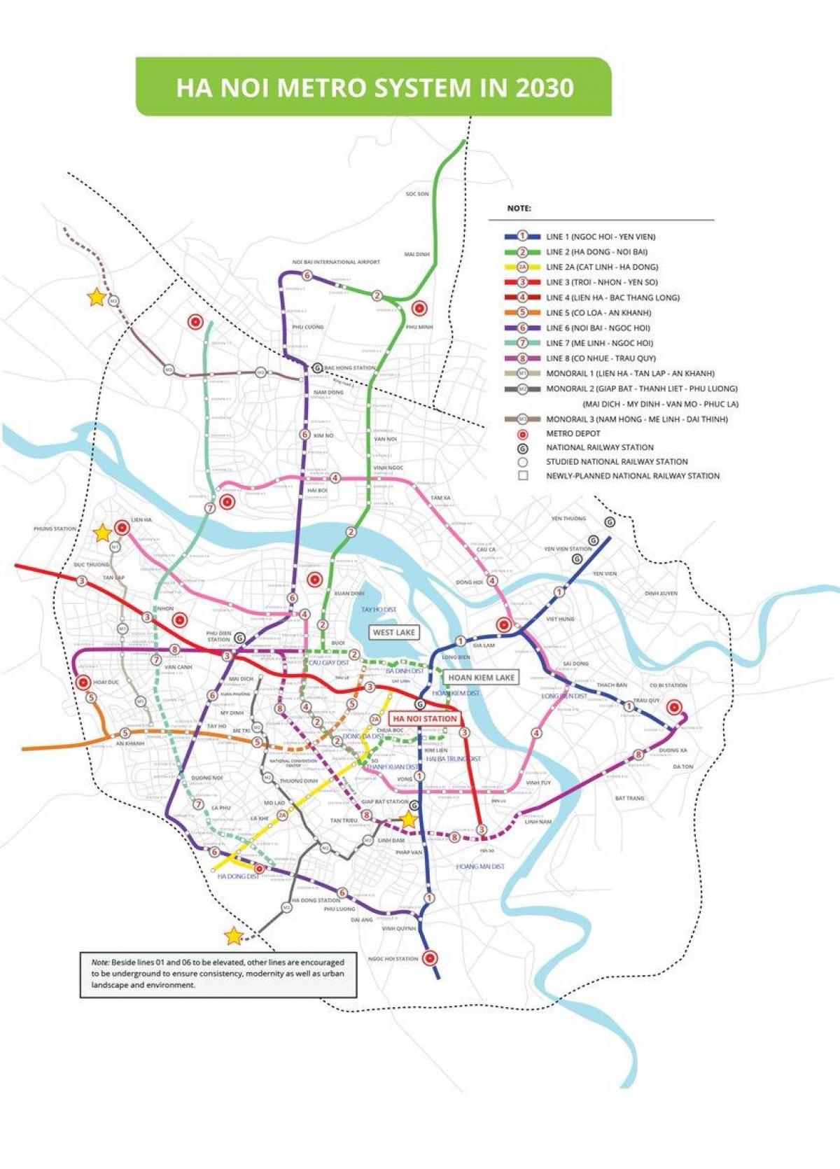 Hanoi haritası metro