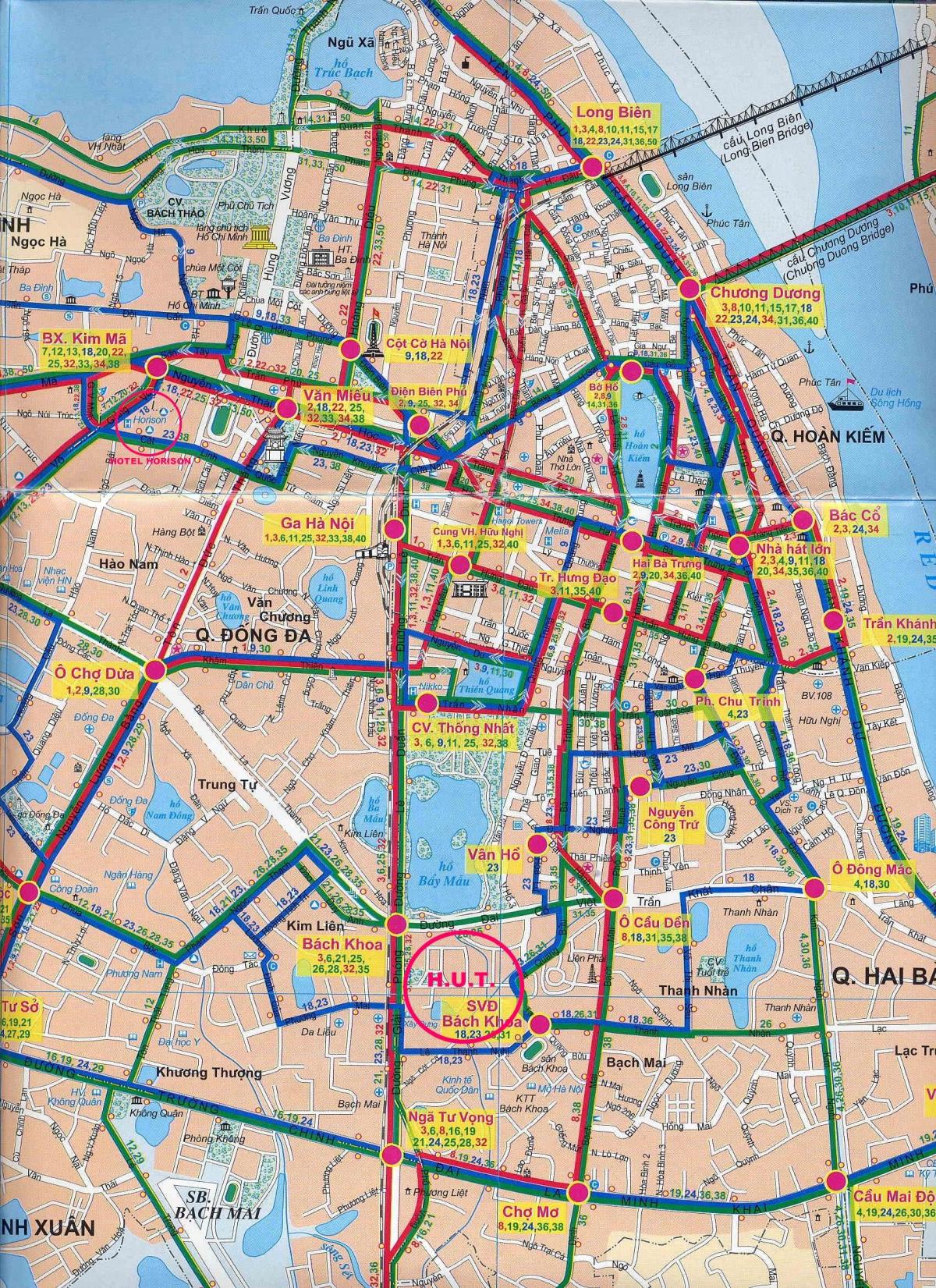 Hanoi haritası bus route 17