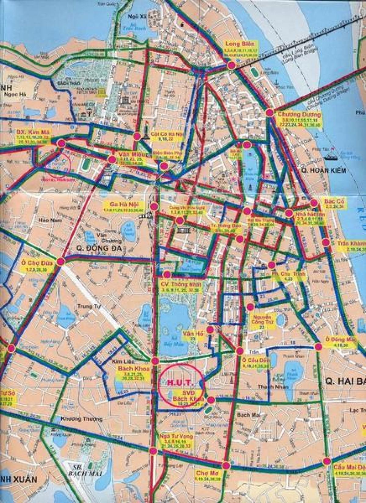 hanoi otobüs güzergahları harita