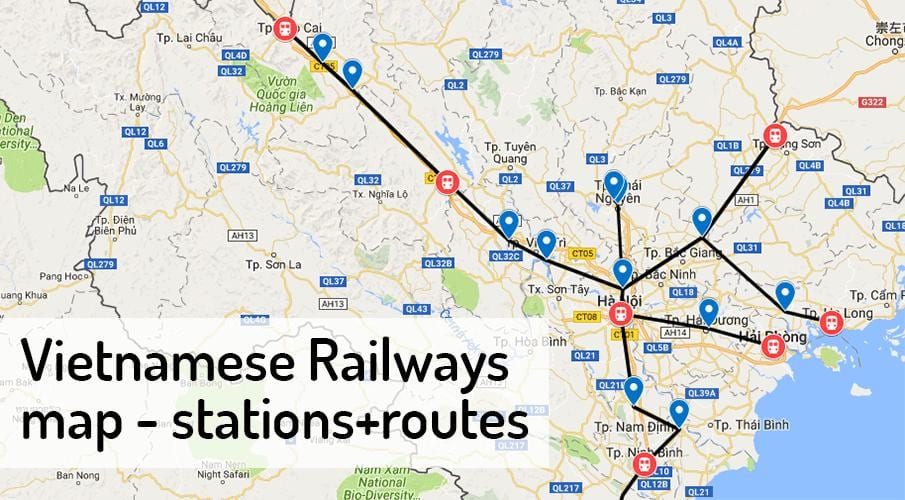 Hanoi tren istasyonu haritası