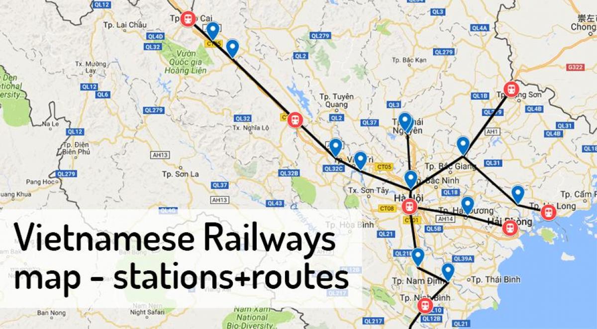 Hanoi tren istasyonu haritası 