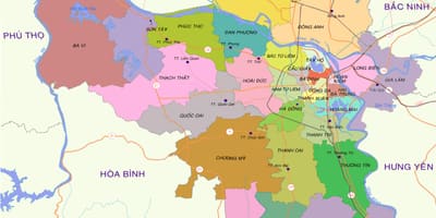 Hanoi ilçe haritası 