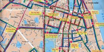 Hanoi otobüs güzergahları harita