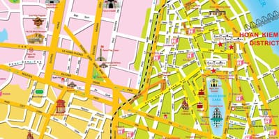 Hanoi turizm harita
